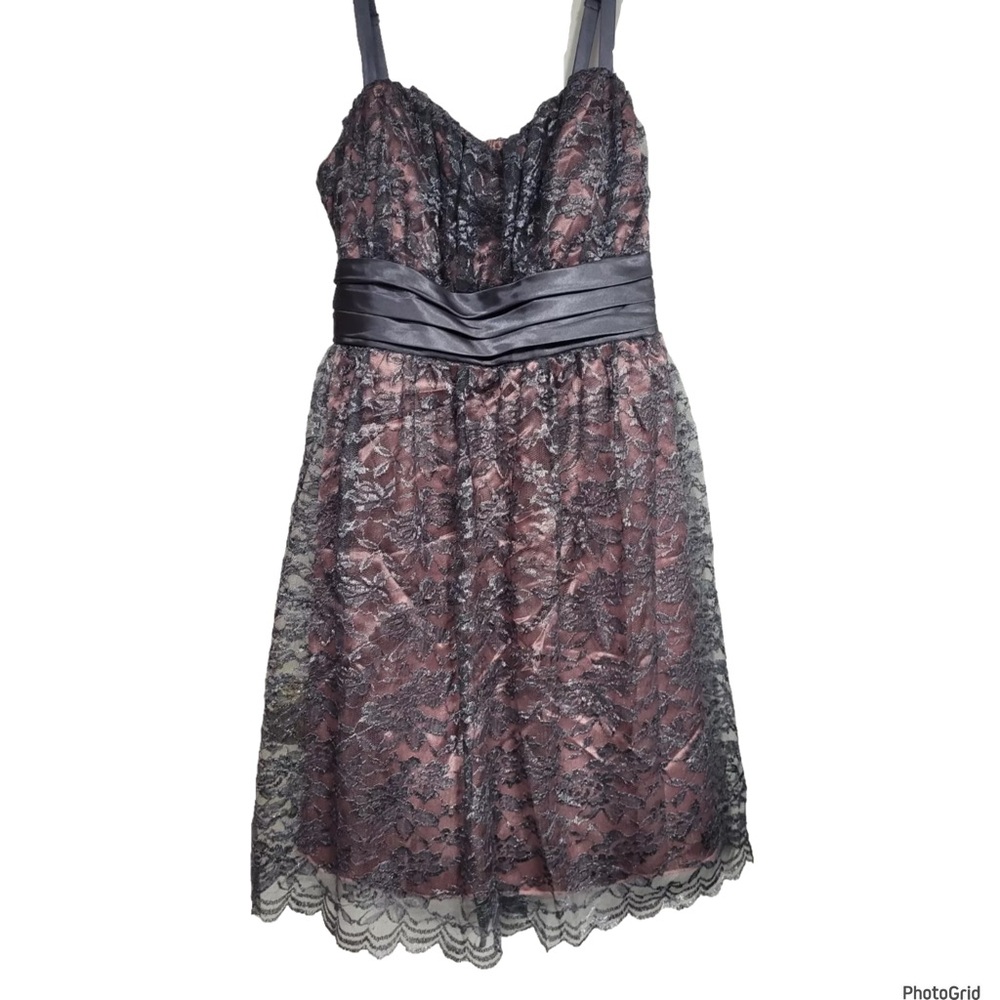 Torrid 12 grey/pink lace dress NWT